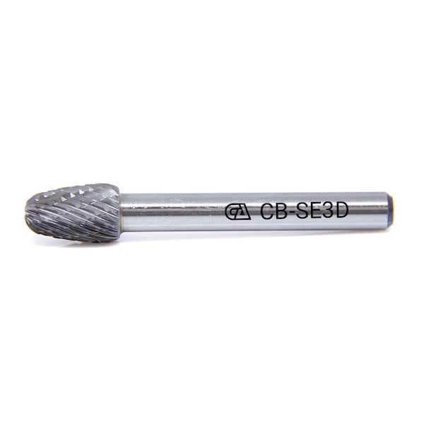 Continental Abrasives SE-3 Double Cut Oval Tungsten Carbide Burr CB-SE3D - main